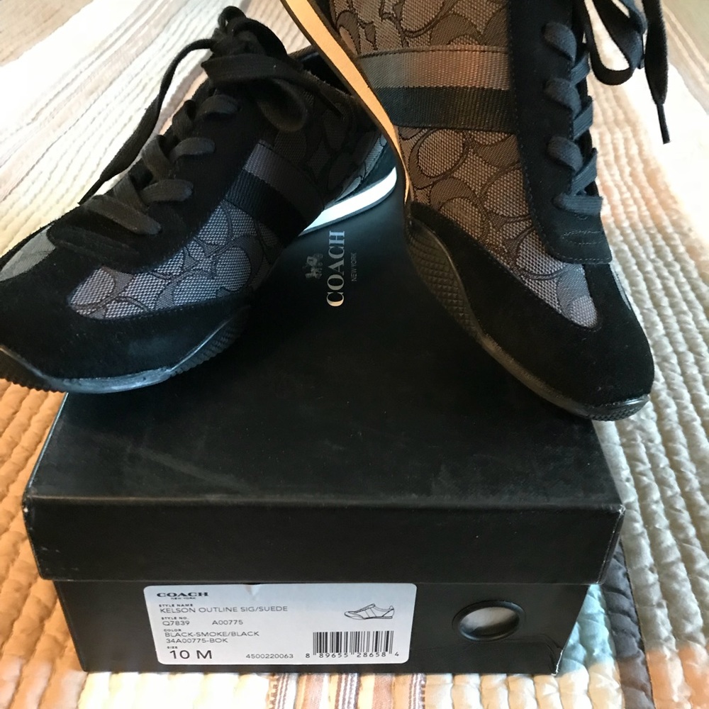 Coach kelson signature shoes black size 10